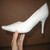 кожанные модельные белые женские туфли